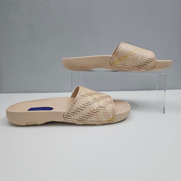 Burberry Dive Check Slide Sandal Womens EU 40 Beige Casual Pool Designer Luxury - Picture 3 of 14